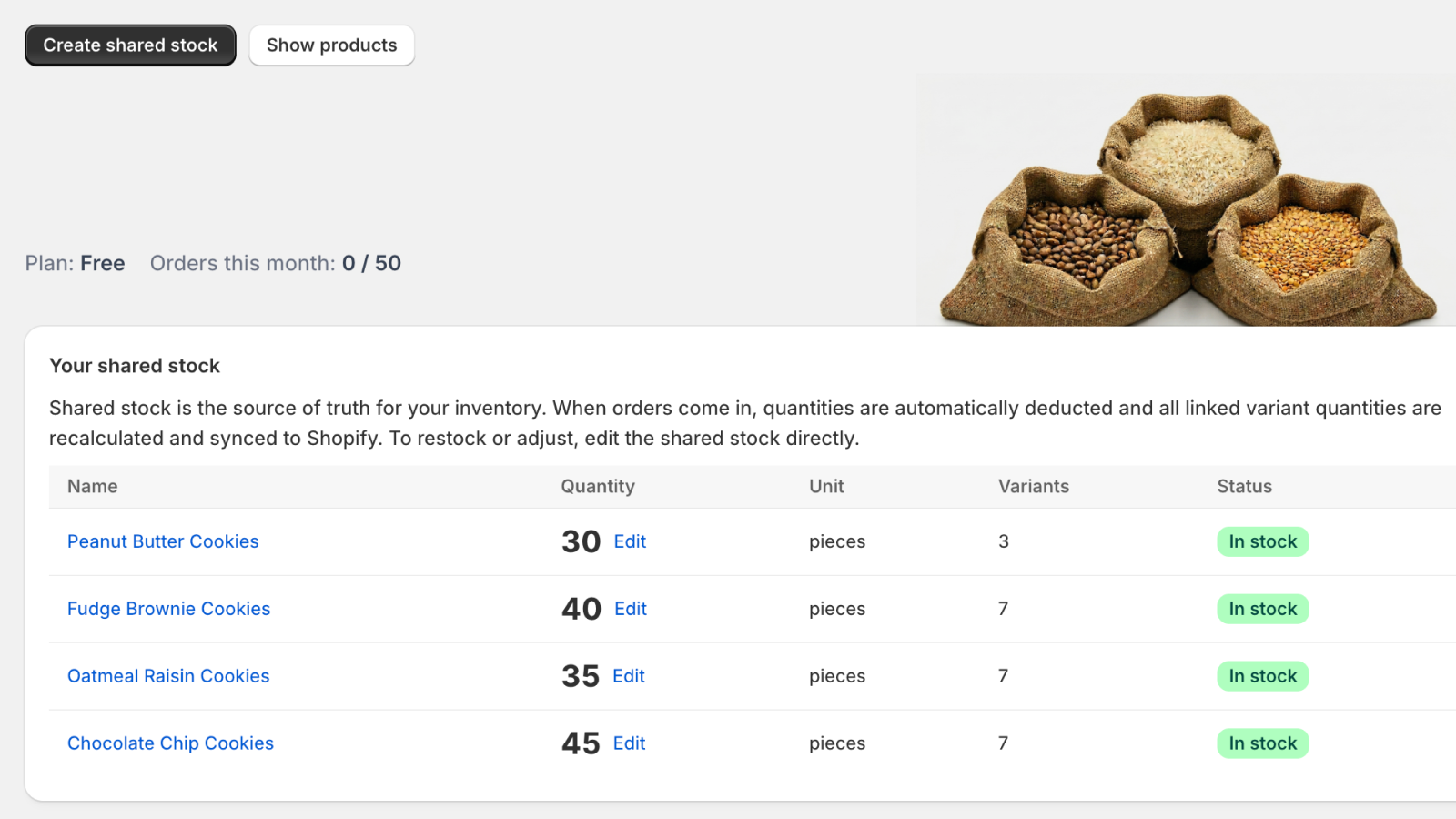 Dashboard before order