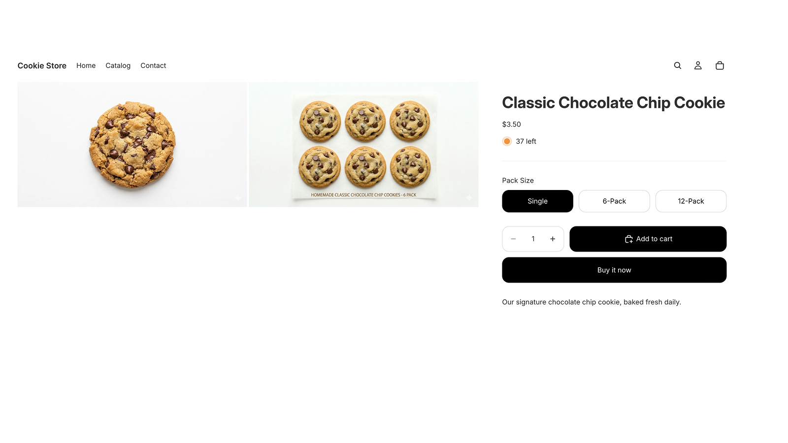 Single cookie — 37 left